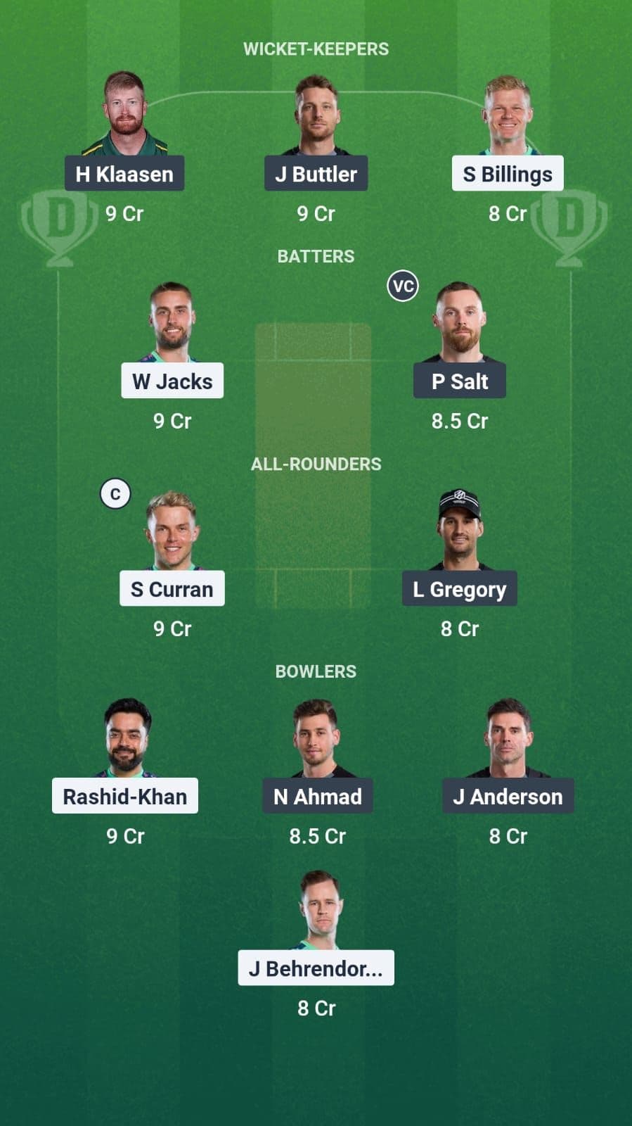 Oval Invincibles vs Manchester Originals Dream11 Fantasy team