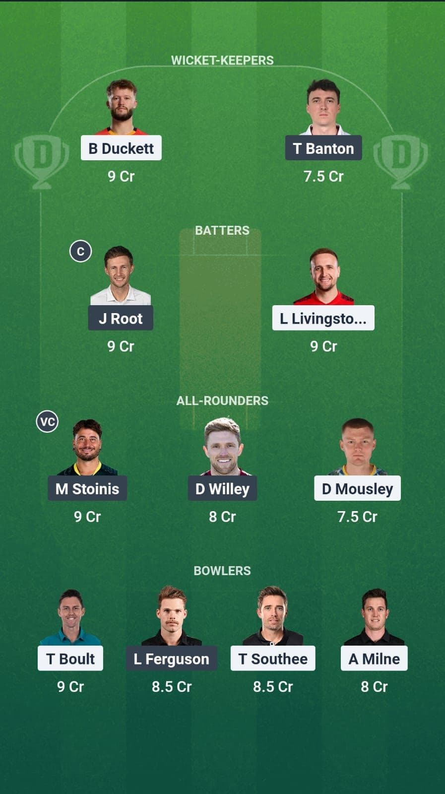 Birmingham Phoenix vs Trent Rockets Dream11 fantasy team